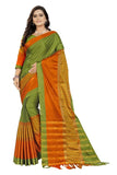 Launches Exclusive Designer Green Saree With Blouse Piece