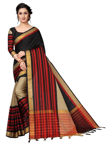 Presenting New Cotton Silk Black Saree
