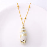 2019 Boho Conch Shells Necklace Sea Beach Shell Pendant Necklace For Women Collier Femme Shell Cowrie Summer Jewelry Bohemian