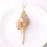 2019 Boho Conch Shells Necklace Sea Beach Shell Pendant Necklace For Women Collier Femme Shell Cowrie Summer Jewelry Bohemian