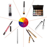 Makup Tool Kit  make up set combination concealer eyelash Eyebrow cream lipstick liquid eyeliner Foundation Brush