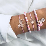 Boho Bracelets & Bangles for Women Bohemian Round Beaded Charm Bracelets Set Fashion Multilayer Chain Accessories 2019 Bijoux