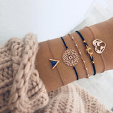 Boho Bracelets & Bangles for Women Bohemian Round Beaded Charm Bracelets Set Fashion Multilayer Chain Accessories 2019 Bijoux