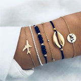 Boho Bracelets & Bangles for Women Bohemian Round Beaded Charm Bracelets Set Fashion Multilayer Chain Accessories 2019 Bijoux