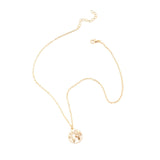 Simple Round Sequins Choker Chain Necklace Statement Women Clavicle Pendant Charm Necklace Jewelry