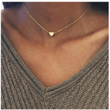 Simple Round Sequins Choker Chain Necklace Statement Women Clavicle Pendant Charm Necklace Jewelry