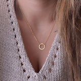 Simple Round Sequins Choker Chain Necklace Statement Women Clavicle Pendant Charm Necklace Jewelry