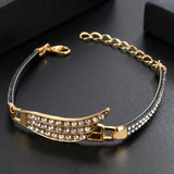 2019 New Woman Bracelets Mulitlayer Gold Chain Heart Bracelets & Bangles Charm Bracelets For Women Crystal Bracelets