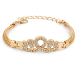 2019 New Woman Bracelets Mulitlayer Gold Chain Heart Bracelets & Bangles Charm Bracelets For Women Crystal Bracelets