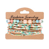 Fashion Bracelet Set Bohemian Multilayer Crystal Beads Bracelets & Bangles Charm Bracelet Jewelry For Women Gift Pulseras Mujer