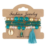 Fashion Bracelet Set Bohemian Multilayer Crystal Beads Bracelets & Bangles Charm Bracelet Jewelry For Women Gift Pulseras Mujer