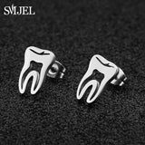 SMJEL Stainless Steel Gamepad Stud Earrings Small Black Music Note Guitar Cross Earings Punk Women Joystick Game Jewelry Brincos