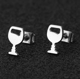 SMJEL Stainless Steel Gamepad Stud Earrings Small Black Music Note Guitar Cross Earings Punk Women Joystick Game Jewelry Brincos