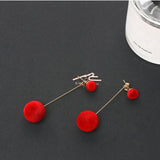 New Fashion Stud Earrings For Women Golden Color Round Ball  Geometric Earrings For Party Wedding Gift Wholesale Ear Jewelry