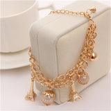 2019 New Woman Bracelets Mulitlayer Gold Chain Heart Bracelets & Bangles Charm Bracelets For Women Crystal Bracelets