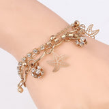 2019 New Woman Bracelets Mulitlayer Gold Chain Heart Bracelets & Bangles Charm Bracelets For Women Crystal Bracelets