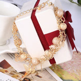 2019 New Woman Bracelets Mulitlayer Gold Chain Heart Bracelets & Bangles Charm Bracelets For Women Crystal Bracelets