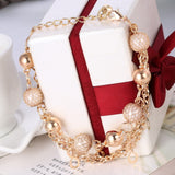 2019 New Woman Bracelets Mulitlayer Gold Chain Heart Bracelets & Bangles Charm Bracelets For Women Crystal Bracelets